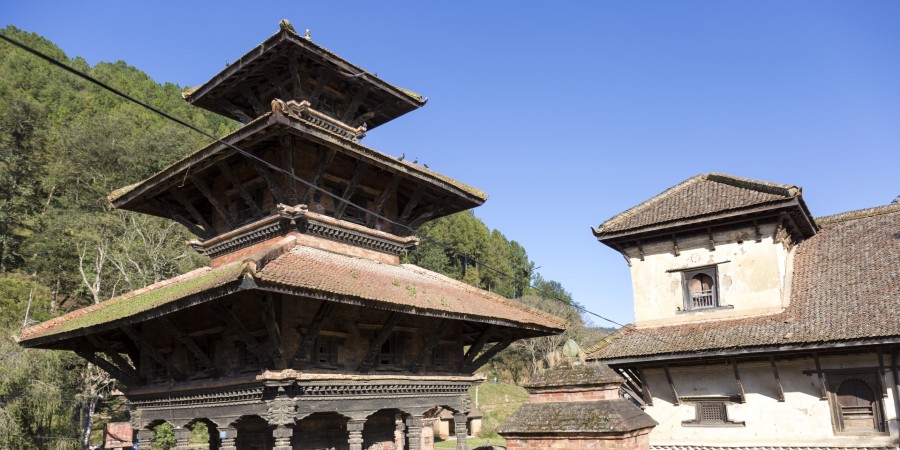 Panauti in de Kathmandu Vallei in Nepal