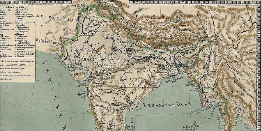 geschiedenis van india landkaart