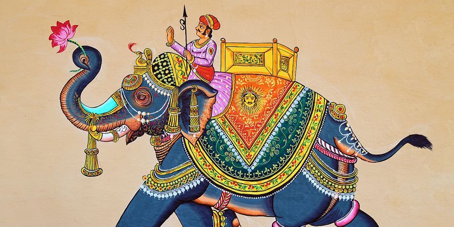 India tekening van olifant