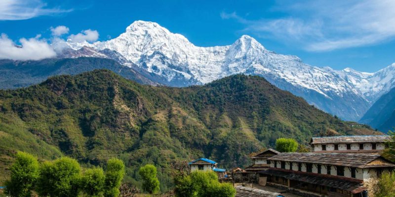 Reizen in de Himalaya: Annapurna Zicht op Ghandruk tijdens Groepsreis